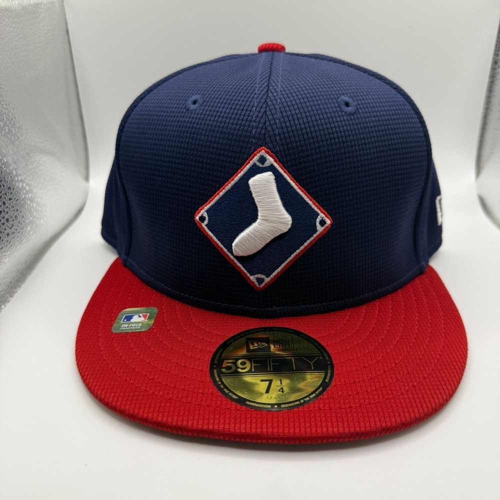 New Era 59FIFTY Chicago White Sox Navy/Red Batting Rare Practice‎ Hat Size 7 1/4